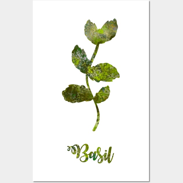 Basil Watercolor Painting Wall Art by Miao Miao Design